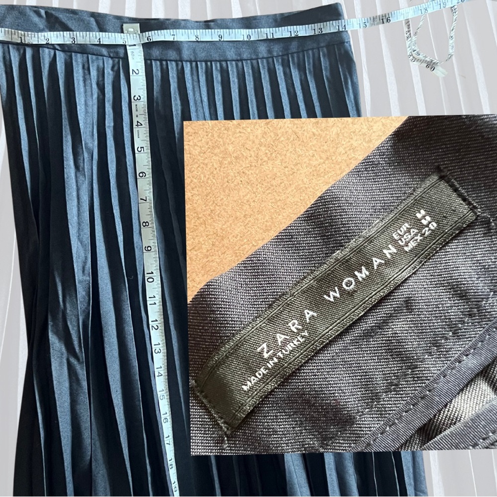 Zara Women's Elegant Black A-Line Skirt - Picture 3 of 3